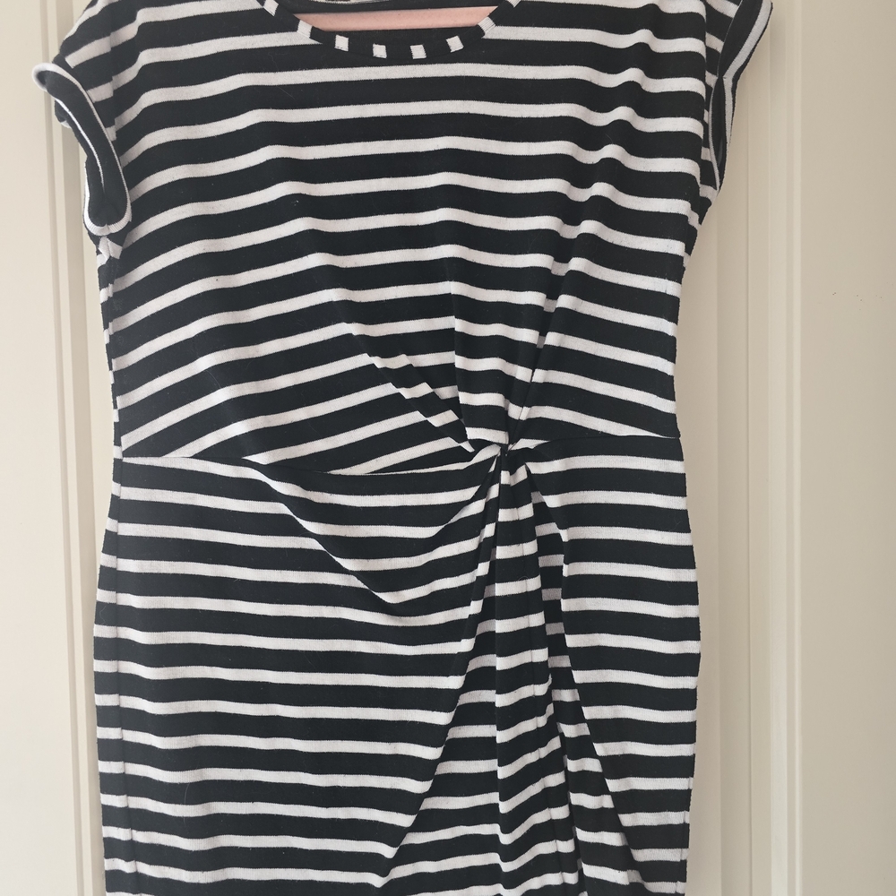 Striped Black and White Dress